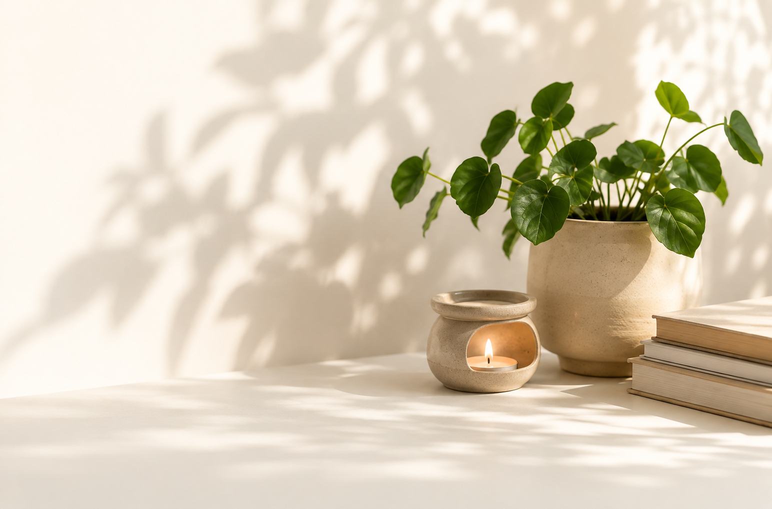 Understand Stress - Aromatherapy Essential Oil Candle and Plant
