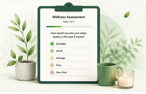 Wellness Assessment Clipboard Mockup