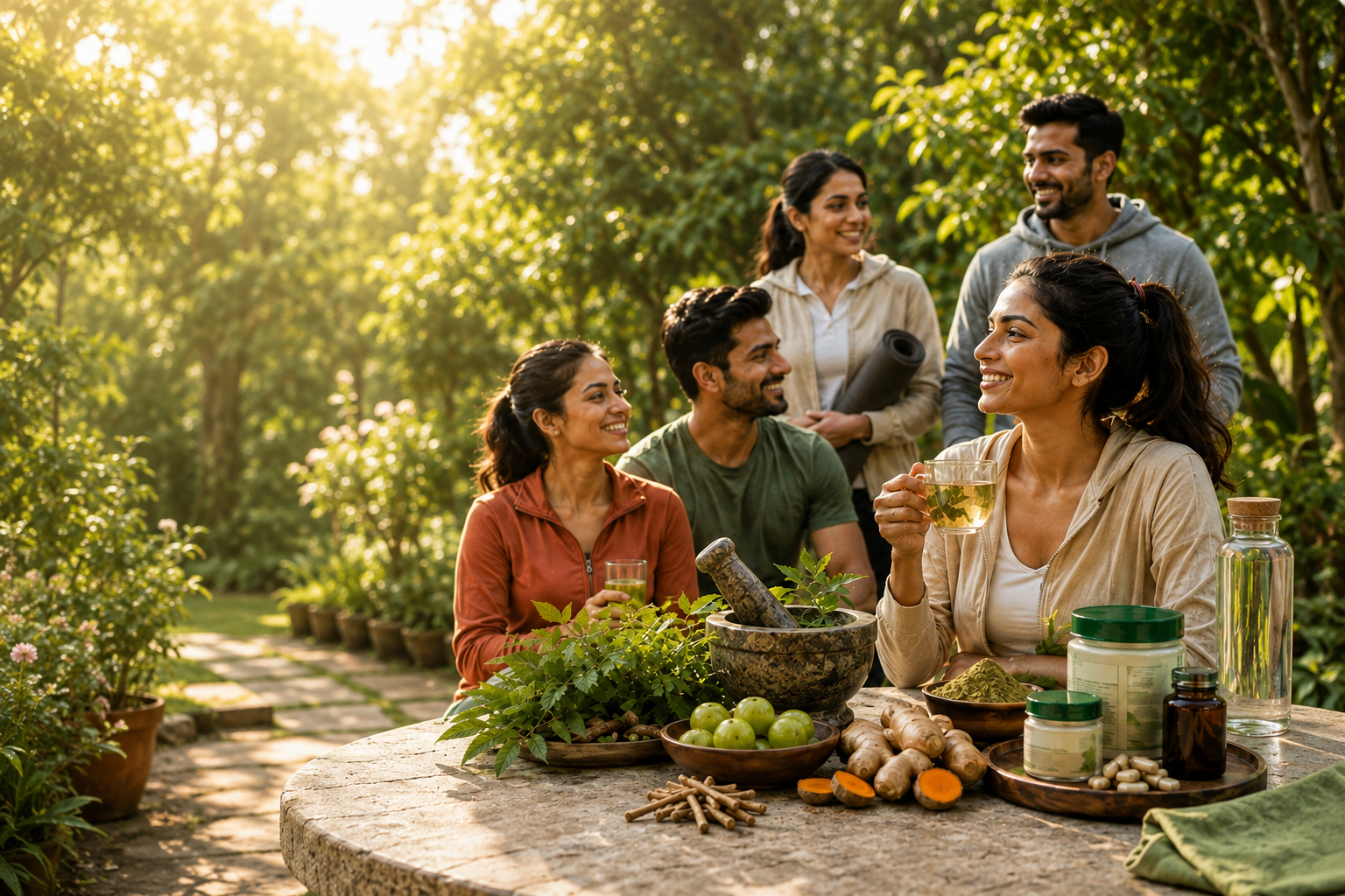 Ayurvedic Herbs Mortar Composition