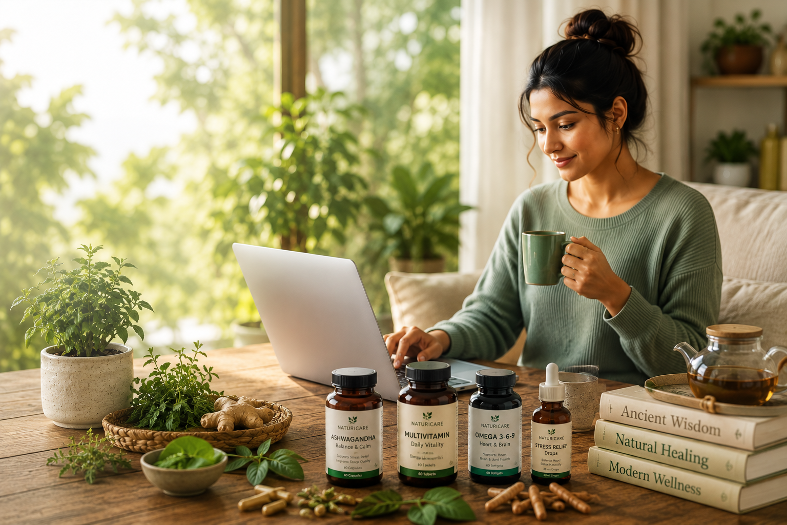 Woman taking Naturicare Assessment