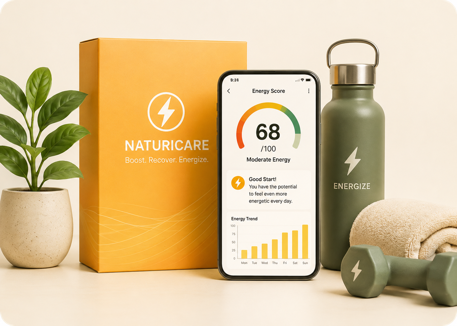 Naturicare Energy Recovery Journal & App Preview