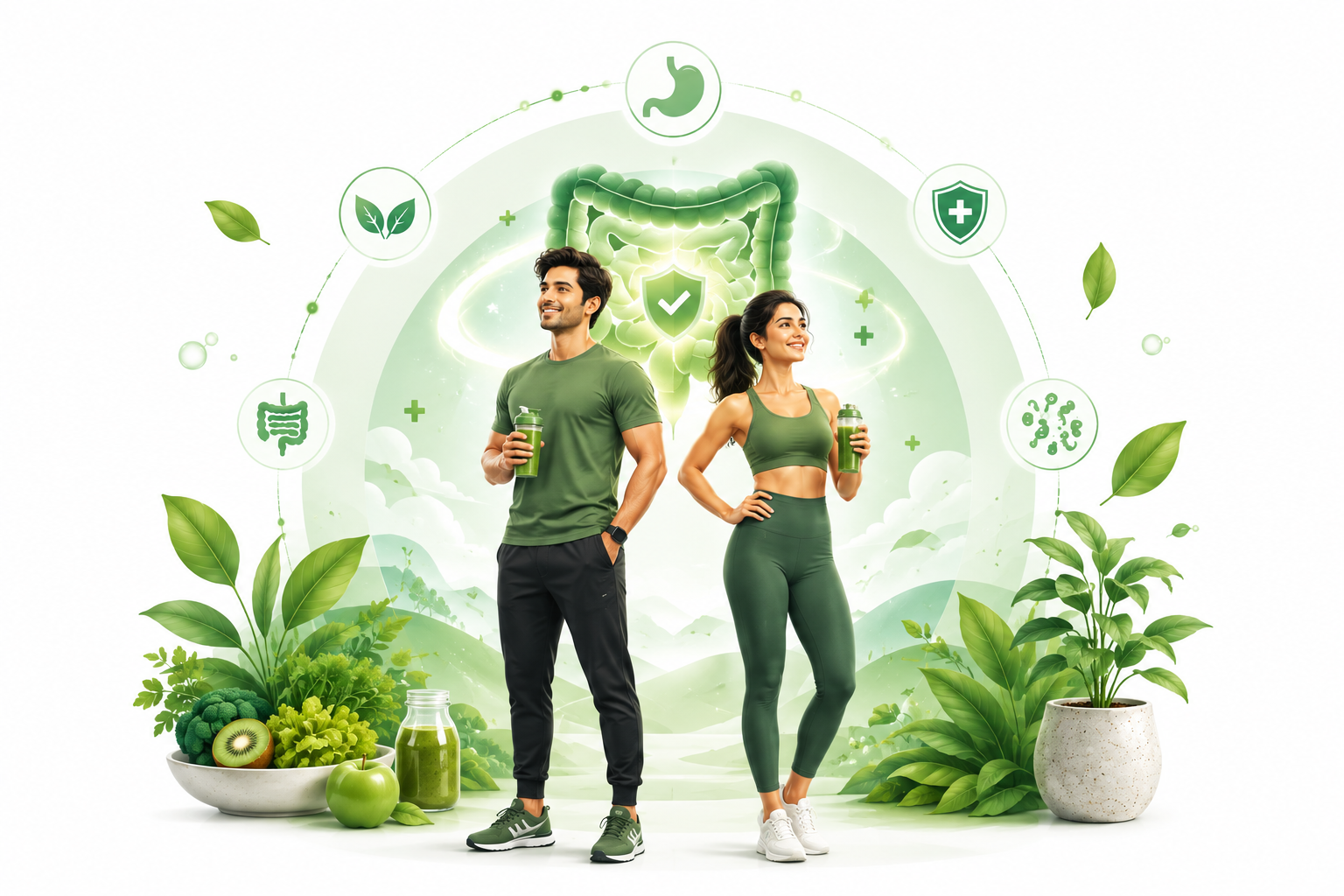 Gut Health & Microbiome Reset Illustration - Naturicare