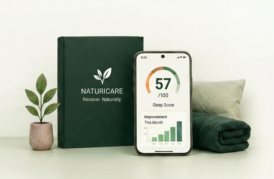 Naturicare Sleep Recovery Journal & App Preview