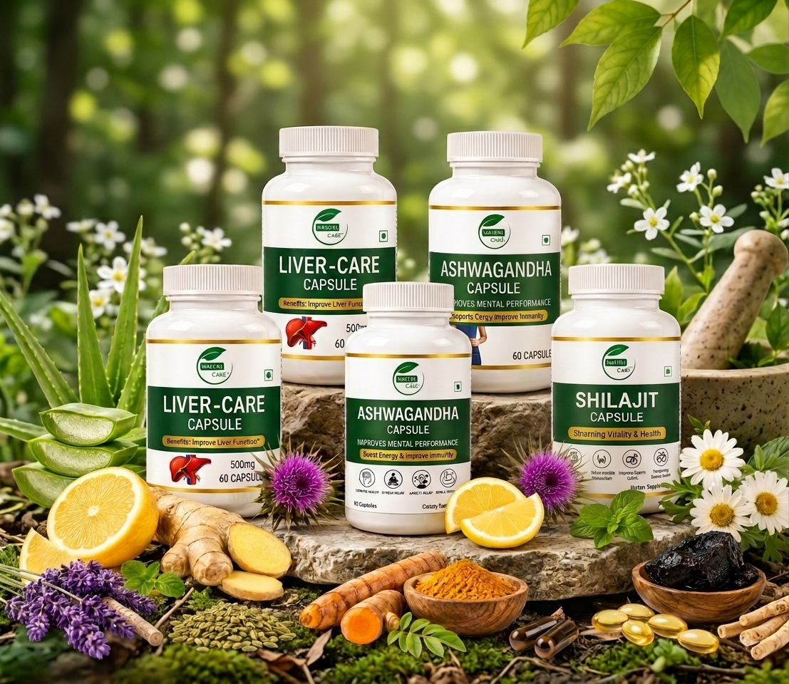 Naturicare Product Range - Liver Care, Ashwagandha, Shilajit Capsules