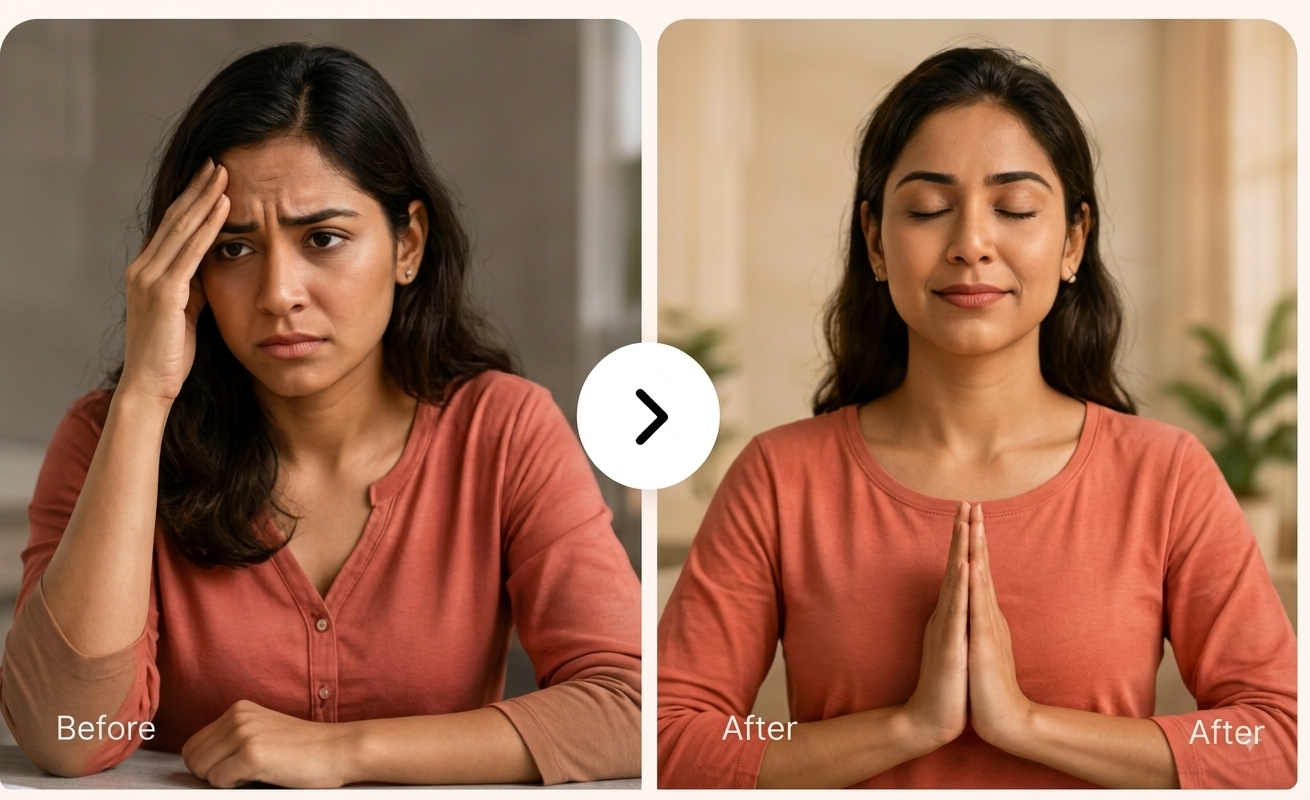 Anjali Stress Recovery Before and After Transformation