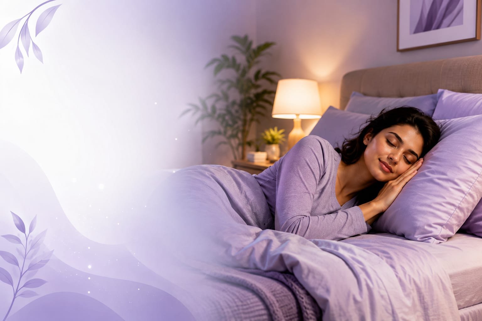 Naturicare Sleep Recovery System - Peaceful Woman Sleeping in Bed